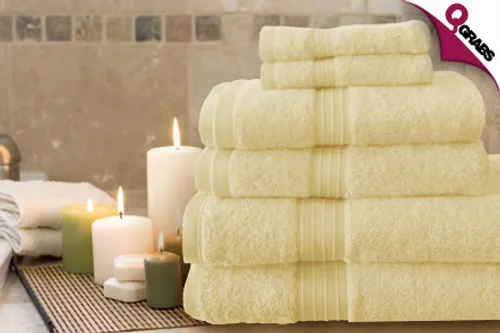 For QR149 Bathe with a Set of 6 Egyptian Cotton Towels - Choose from 7 Colors! (QR299)